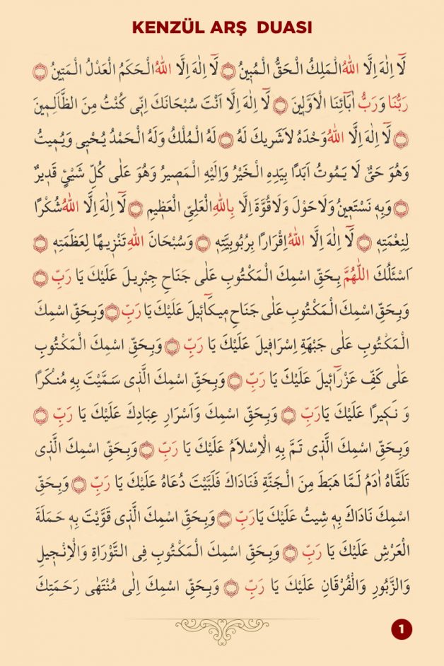 Kenzül Arş Duası Nedir, Ne İçin Okunur?